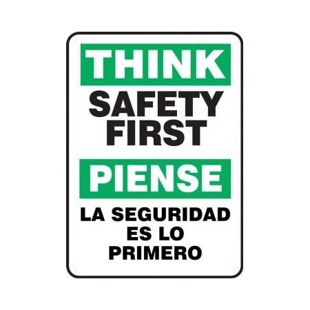 BILINGUAL SPANISH Safety Sign SBMGNF940XT